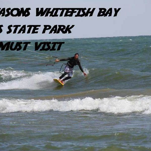 Whitefish Bay Dunes State Park kitesurfing