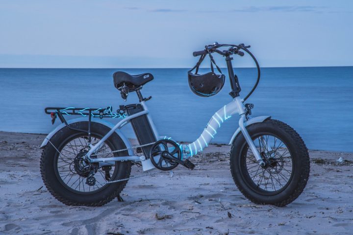 e-bike on on a cliff