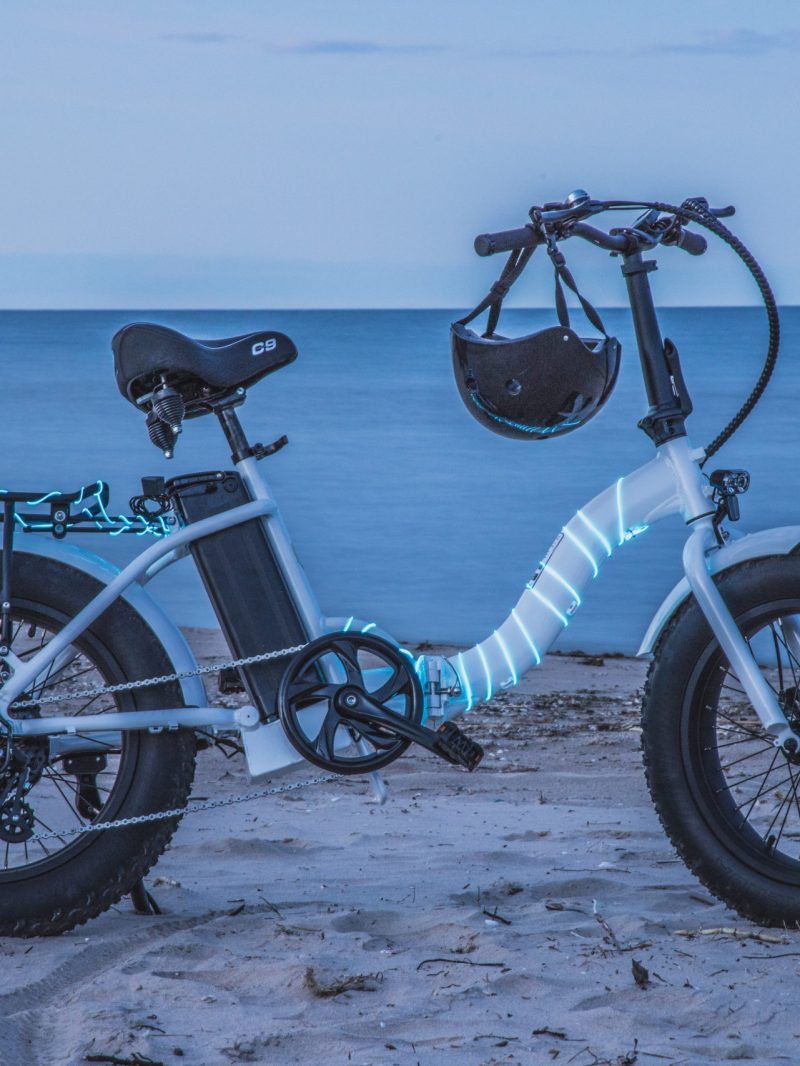 e-bike on on a cliff