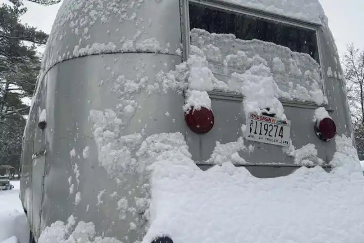 a car covered in snow