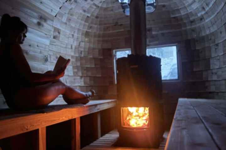 a room filled with furniture and a fire place